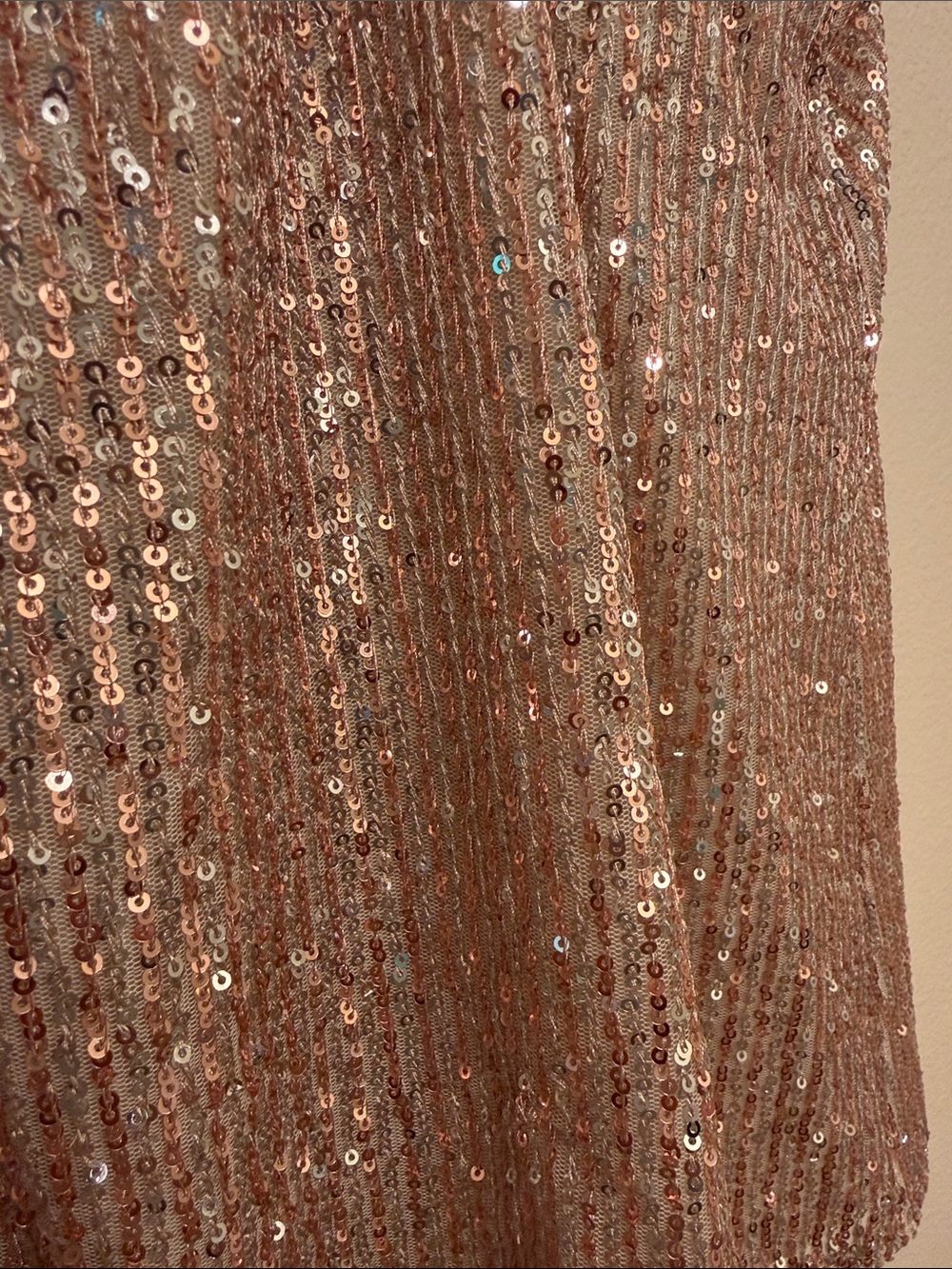 LOFT Rose Gold Sequin Camisole Top XL - Picture 7 of 7